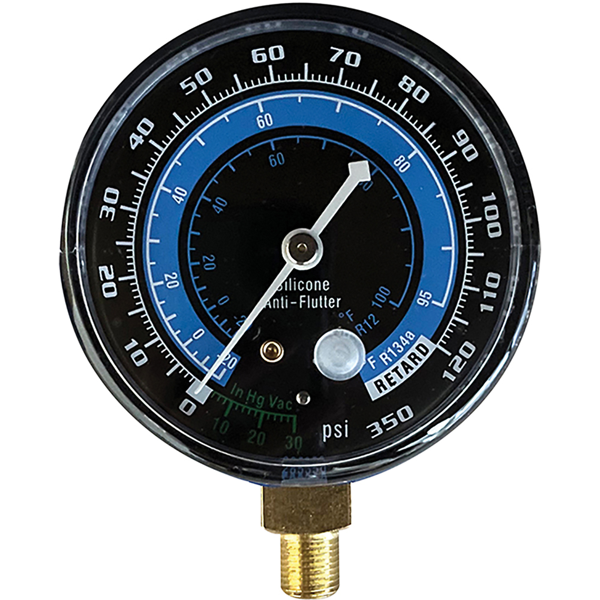 ATD A/C GAUGE LO SIDE BLUE SIL VIB FREE, Model# 10273